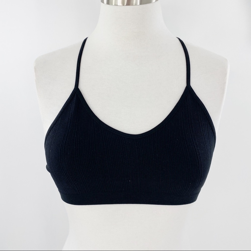 Floral Tattoo Embroidered Mesh Racerback Bralette - Picture 7 of 12